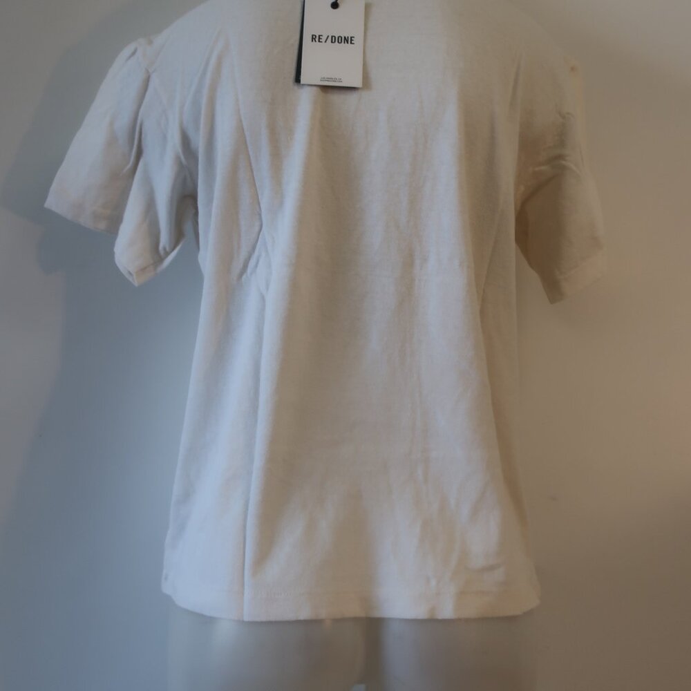 Re/Done Cream Graphic Tee with Yellow Sunflower - Picture 3 of 4